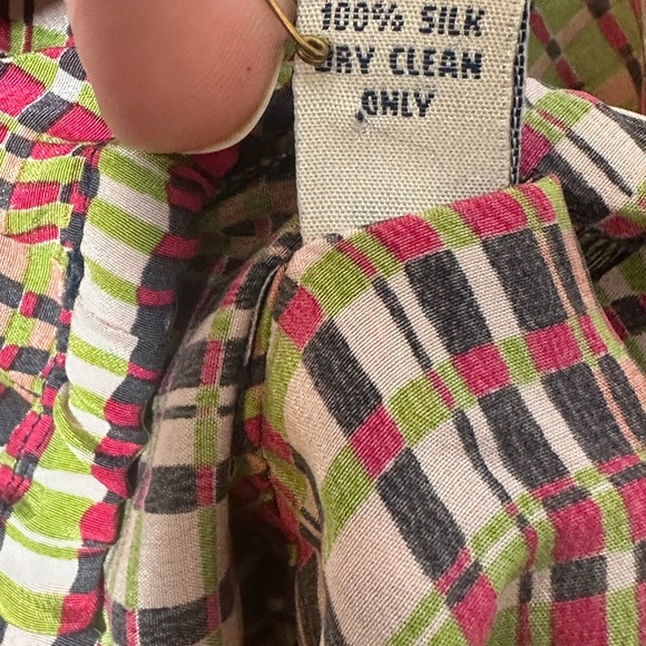 Robert Graham Button Back Silk Halter Top NWT Size 6‎ Beach Colors Summer Preppy - Picture 4 of 5